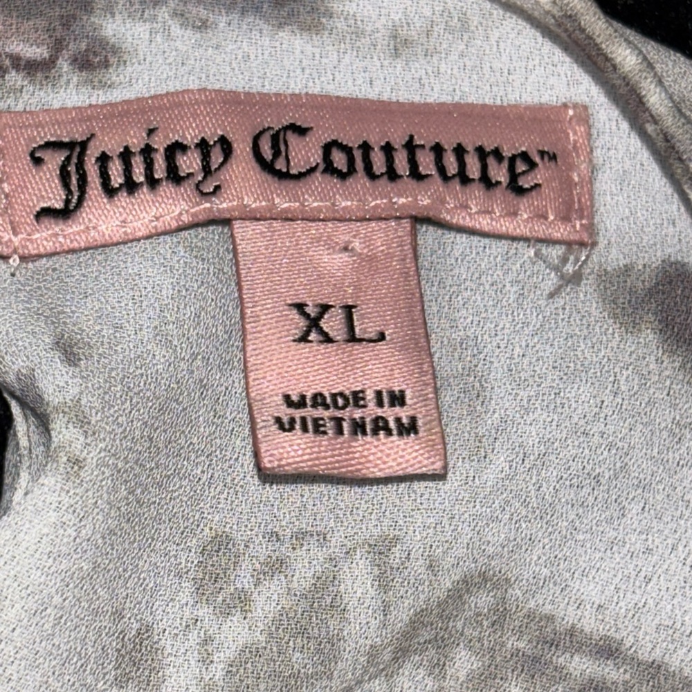 Juicy Couture white/Gray snake print rhinestone flowing front XL - Picture 11 of 16
